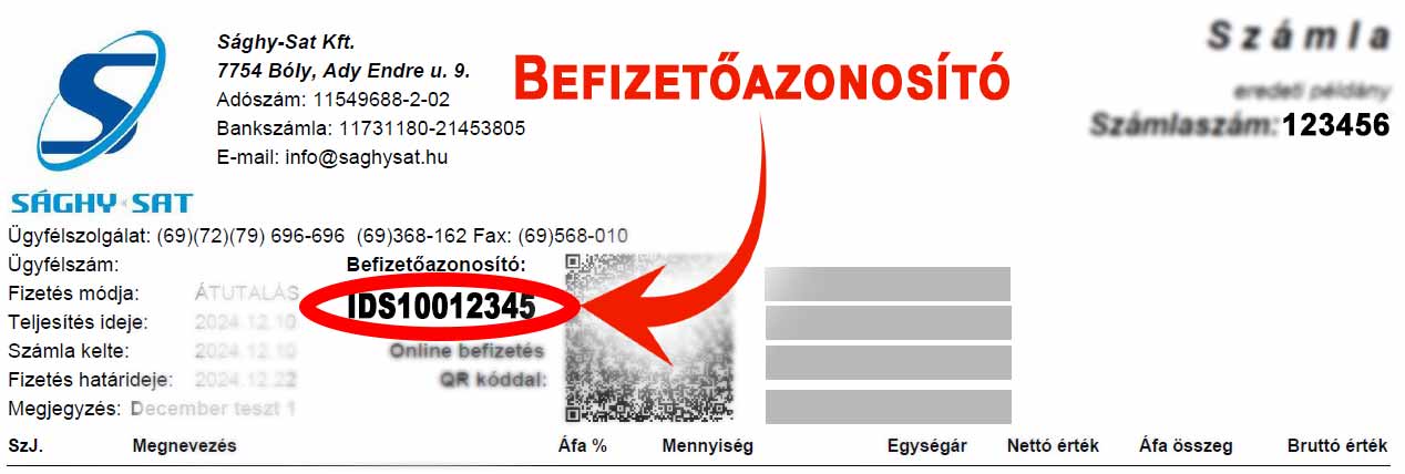 Hol találja az befizetőazonosítóját?